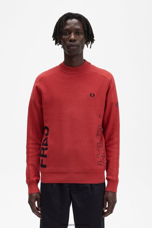 oblačila Fred Perry obložen skakalec z grafičnim tiskom oprano rdeče moški JR84XT476 oblačila Fred Perry obložen skakalec z grafičnim tiskom oprano rdeče moški JR84XT476